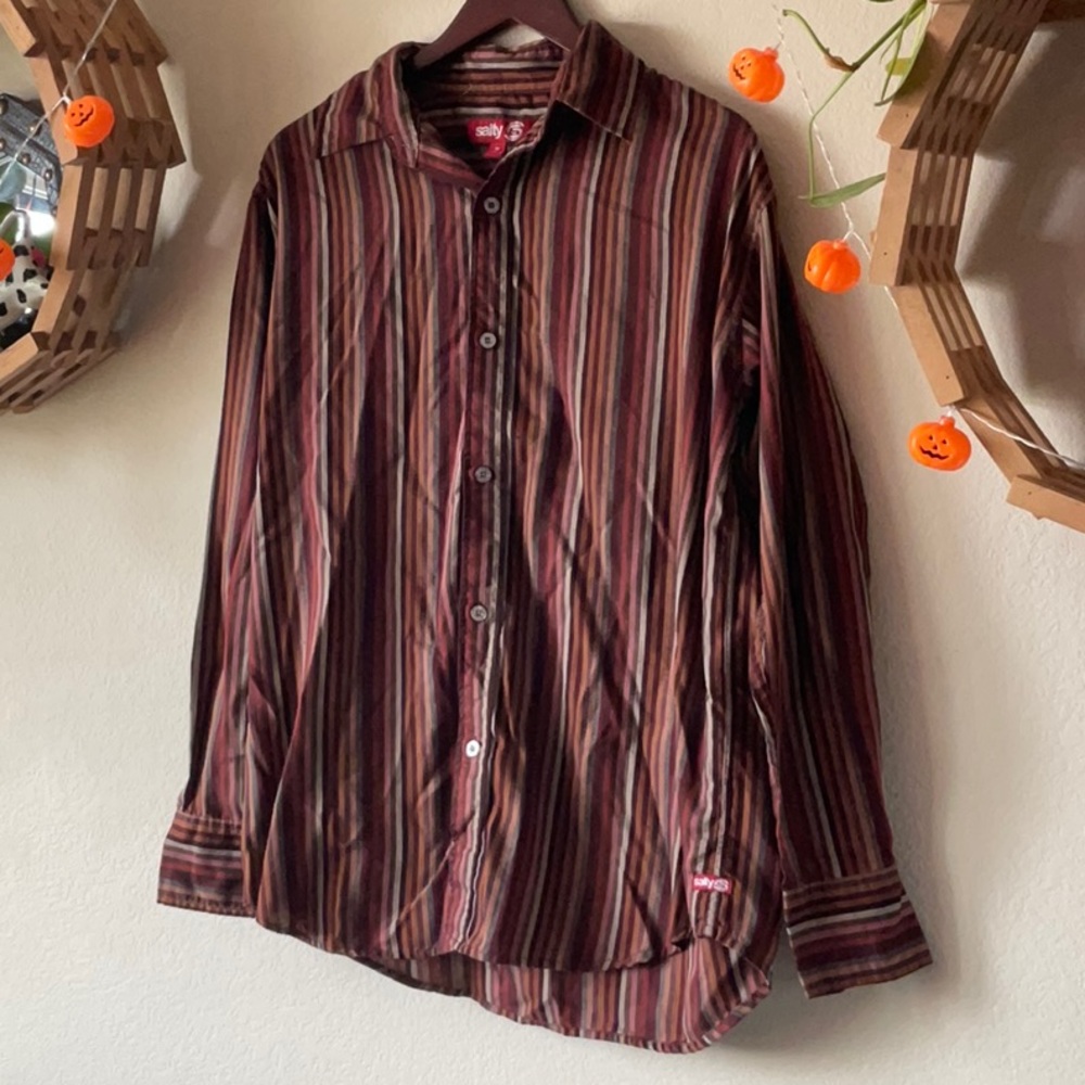 Red Striped Button Down